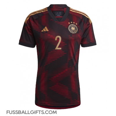 Deutschland Antonio Rudiger #2 Fußballbekleidung Auswärtstrikot WM 2022 Kurzarm